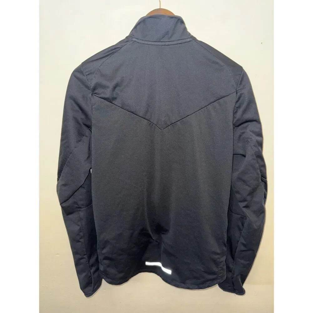 Nike Shield Running Jacket Black S READ Missing Zipper Slider / Track Only
